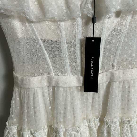 BCBG Maxazria Off the Shoulder Corset Mini Dress NWT - Picture 7 of 9